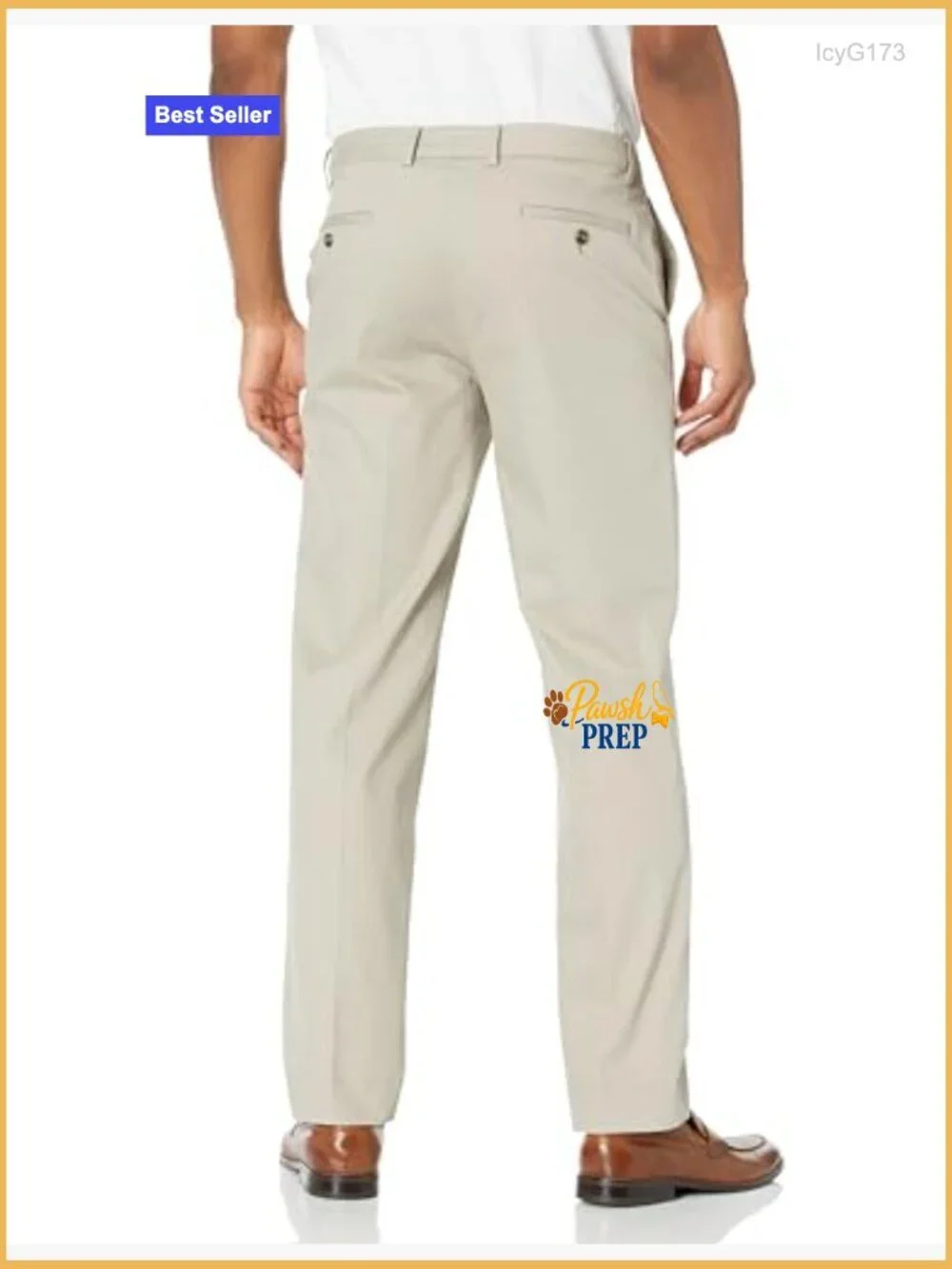 Men's Regular Fit Stretch Advantage Chino Pants with Flexible Waistband
